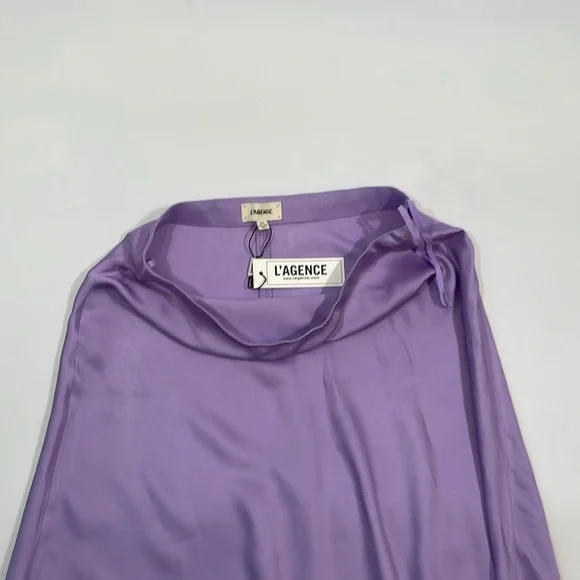 L’AGENCE Clarisa Maxi Skirt Size M NWT Lavender - Picture 4 of 12